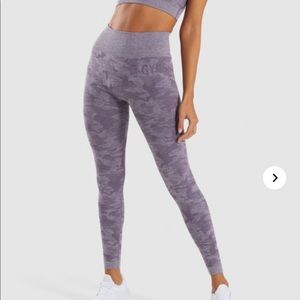 Gymshark Camo Seamless Leggings in Lavender Gray